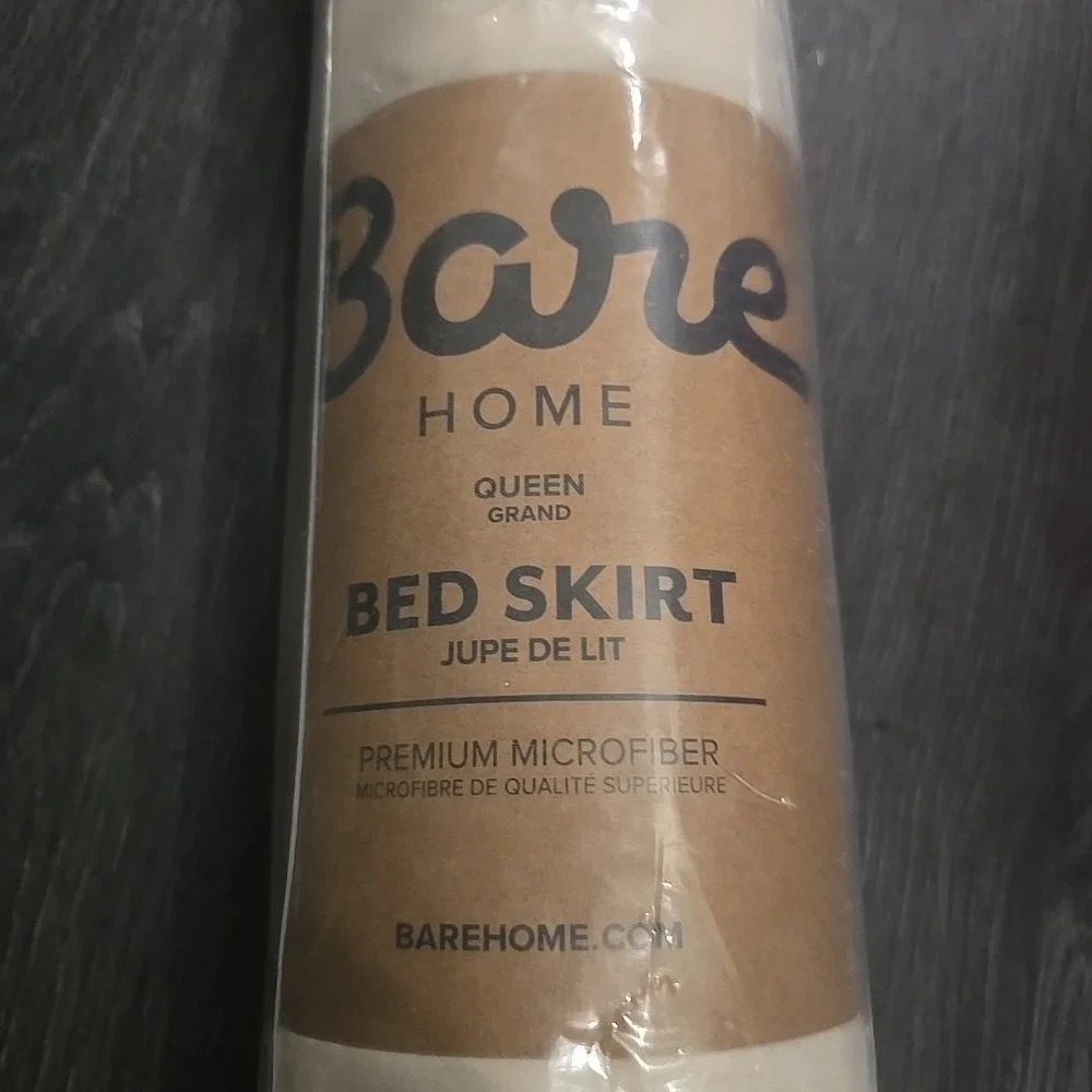 Bare Home Premium‎ Microfiber Bed Skirt Sand Queen Size